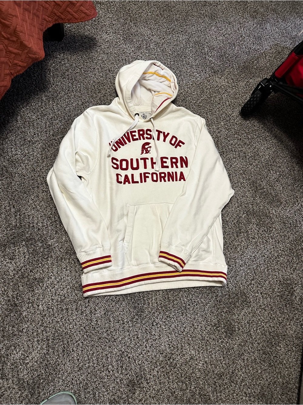 University of Southern California Cream Pullover Hoodie